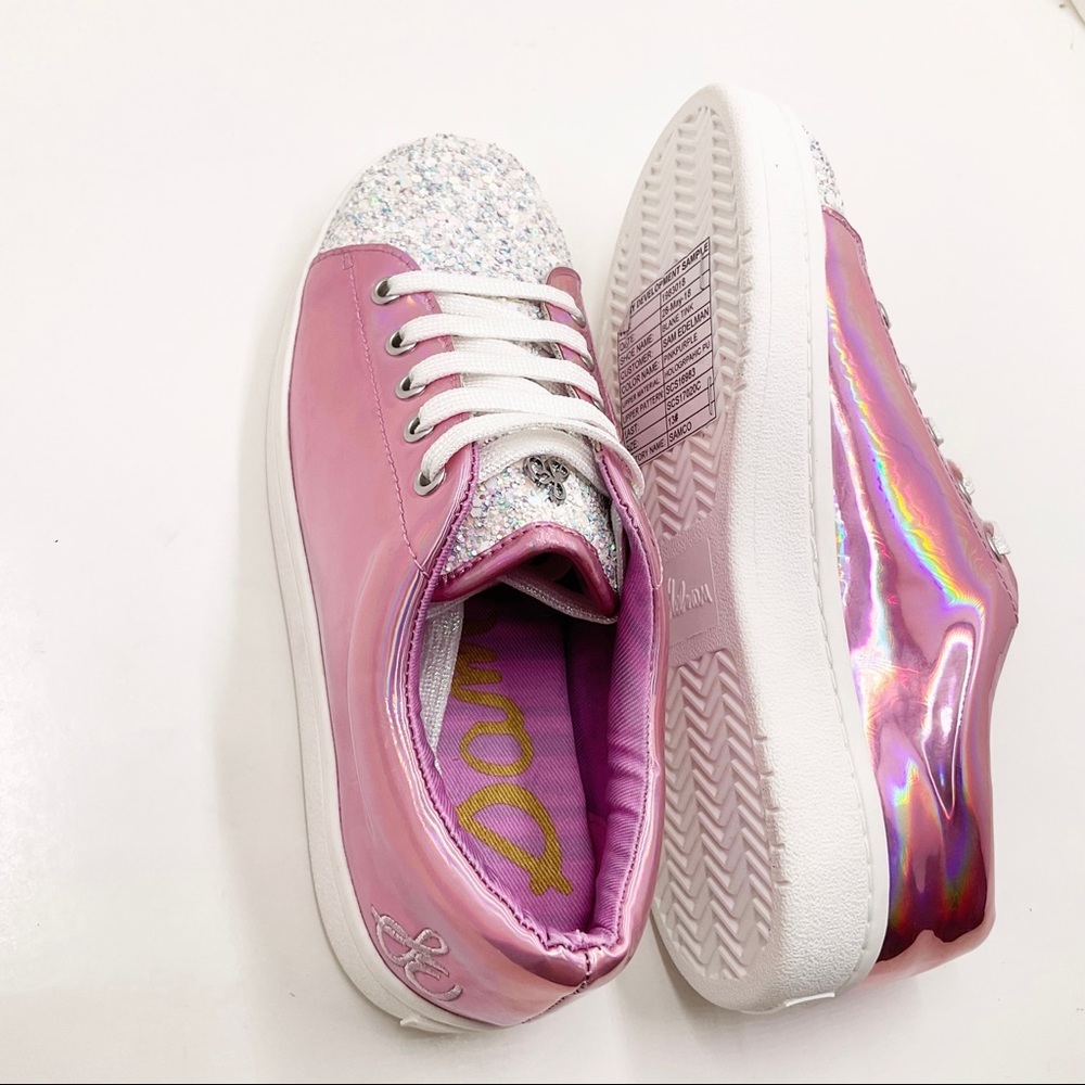 🆕 {Sam Edelman}Blane Metallic & Glitter Sneakers - Picture 7 of 9